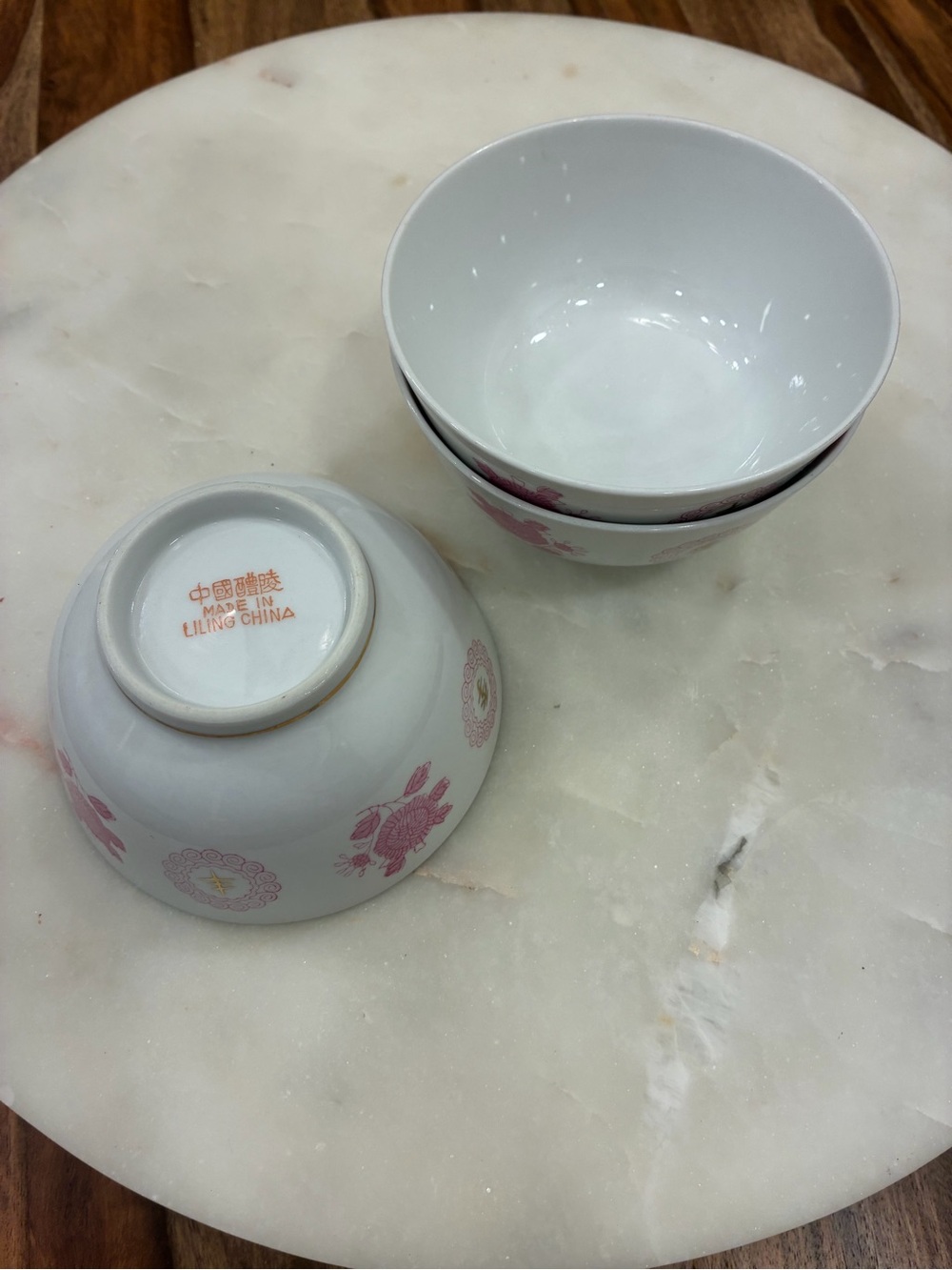 Vintage Liling Chinese Porcelain Bowls - Set of 3 - Picture 2 of 6